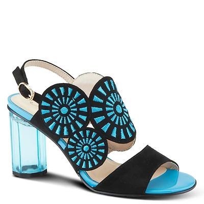 Azura Embroidery Women's Pump with Adjustable Ankle Strap