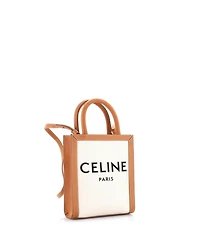 Pre-Owned Celine Mini Vertical Cabas Tote Canvas with Leather
