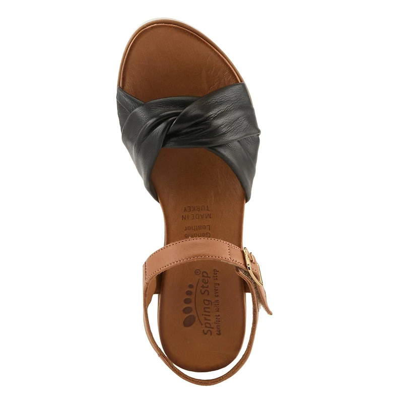 Spring Step Nihira Women's Flat Sandal with Tubular Leather Upper