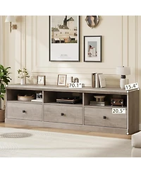 gaomon Tv Stand for Tv, Entertainment Center with Storage Drawer, Mid-Century Modern Console Open Shelves