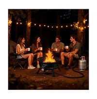 Slickblue 24 Inch Propane Fire Pit 53000 Btu with Grill Grate