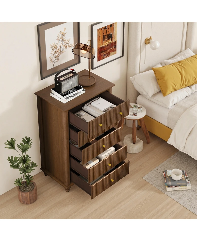 flynama Modern 3 Drawer Dresser Finish Sturdy Construction for Bedroom Living Room Storage