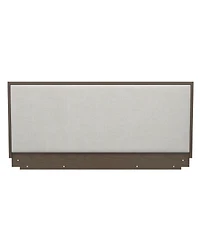Flynama Upholstered Wood Headboard Modern Minimalist 40.5 inch Tall with Wooden Trim