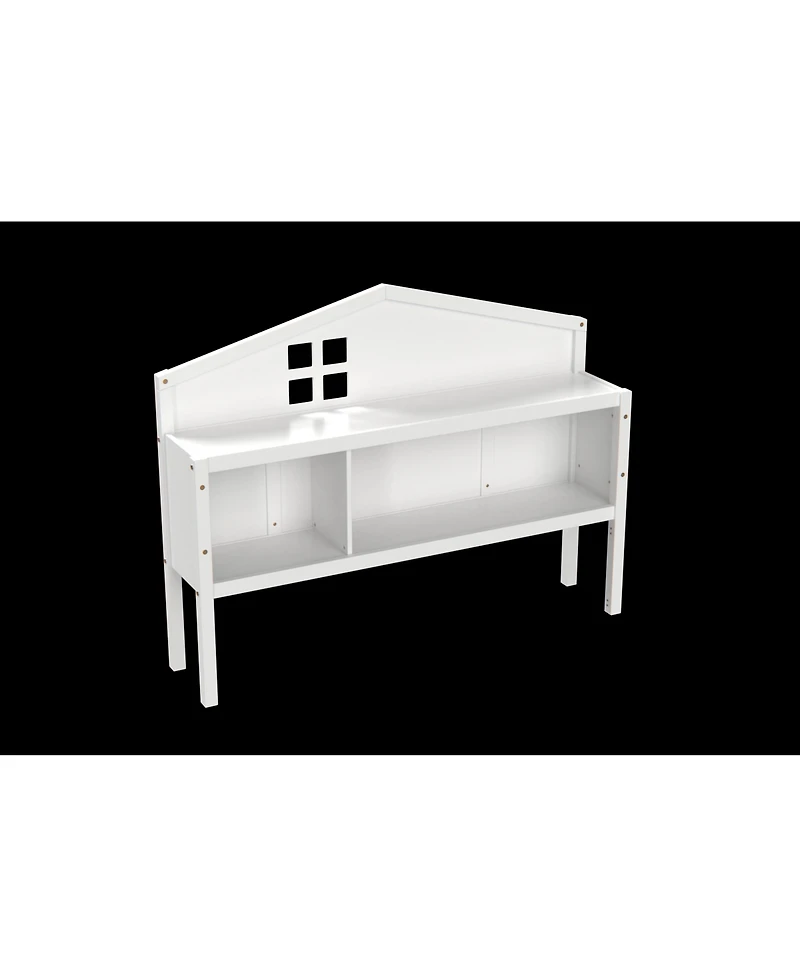 Flynama Full Size Headboard Storage Cabinet with Chalkboard for Montessori Bed