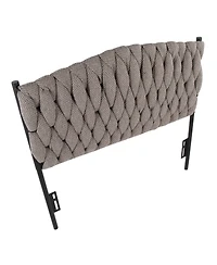 Flynama Fabric Twin Headboard with Faux Jewel Tufting Adjustable Height 41 to 53 inch