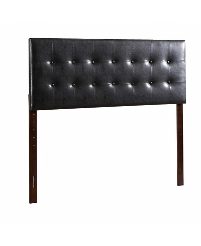 Flynama Queen Upholstered Headboard with Faux Jewel Tufting Adjustable Height 41 to 53 inch