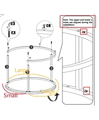 Rainsken Nesting Coffee Table Set of 2, 27.6" Round Center Table, Wood Marble Pattern Top with Sturdy Metal Frame for Living Room
