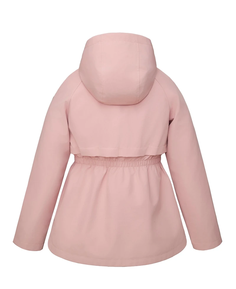 Rokka&Rolla Girls Trench Coat Hip-Length Hooded Jacket