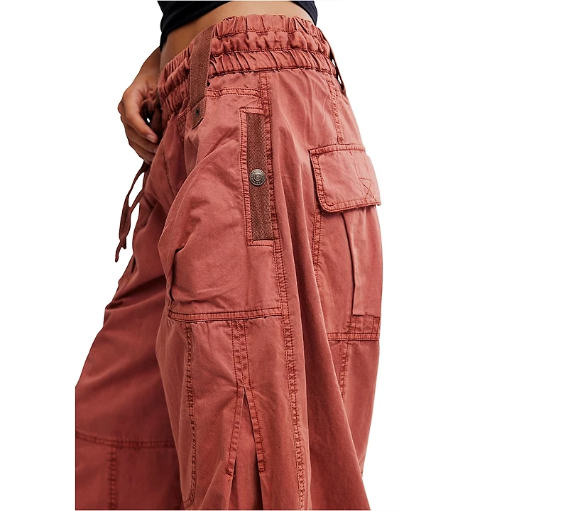 Free People Women's Onset Mid-Rise Parachute Pants
