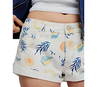Free People Women's Mid-Rise Printed Shorts