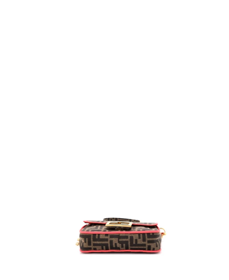 Pre-Owned Fendi Mini Baguette Nm Bag Zucca Canvas