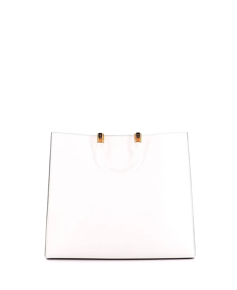 Pre-Owned Fendi Large Sunshine Pocket Shopper Tote Leather with Pvc