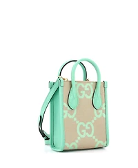 Pre-Owned Gucci Mini Vertical Tote Jumbo Gg Canvas