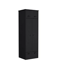 flynama Armoire with 1 Drawer 1 Hinged Drawer Handles Hanging Rod