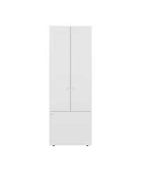 flynama Tolleson 3-Door Tall Wardrobe Armoire 4 Shelves Hanging Rod Freestanding Storage