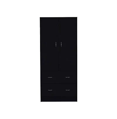 flynama Edie Armoire for Bedroom with Hanging Rod Lower Drawer Upper Shelf