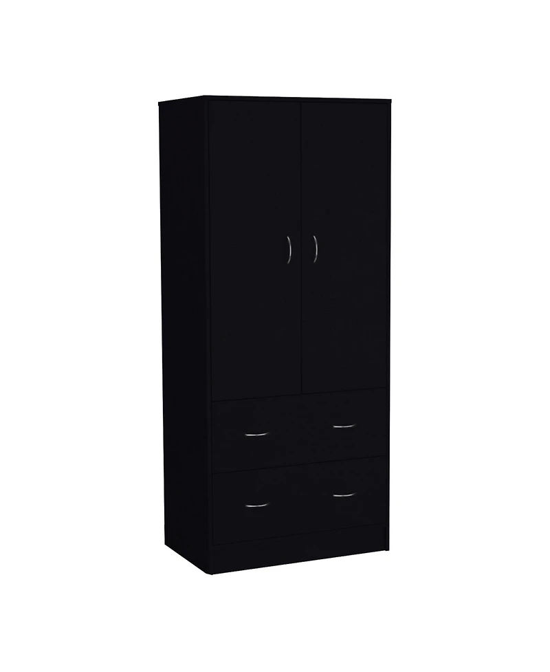 flynama Taly 2Doors 2Drawers Armoire 70.9inch High Bedroom Storage Cabinet with Ample Space and Sturdy Construction
