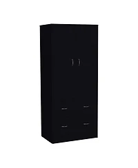 flynama Taly 2Doors 2Drawers Armoire 70.9inch High Bedroom Storage Cabinet with Ample Space and Sturdy Construction