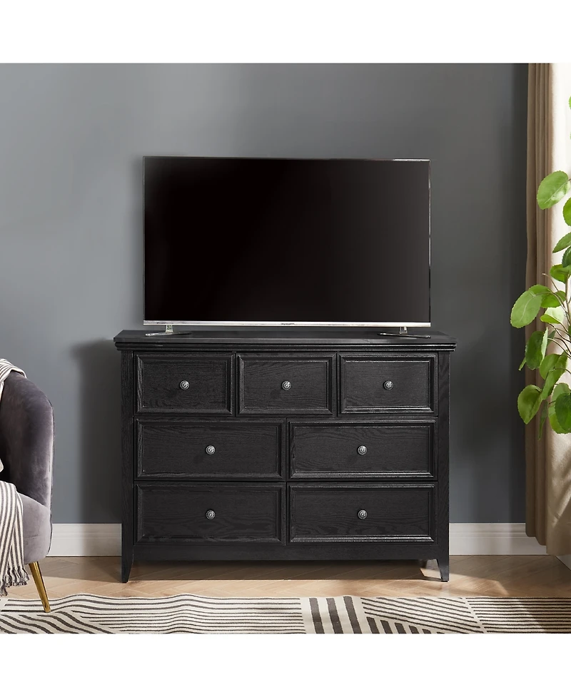 flynama Spacious 7 Drawer Dresser Modern Cabinet with Wide Slides for Living Room Bedroom Organization