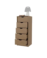 flynama Modern 4 Drawer Dresser Rustic Particleboard Cabinet Waterproof for Bedroom Entryway Bathroom