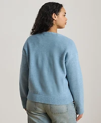 Lauren Ralph Plus Intarsia-Knit Golden Retriever Sweater