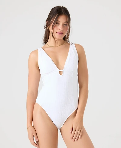 Roxy Juniors' Haleiwa Plunge-Neckline One-Piece Swimsuit