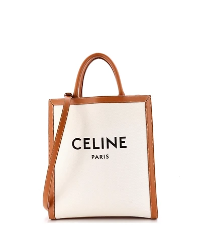 Pre-Owned Celine Small Vertical Cabas Tote Canvas with Leather