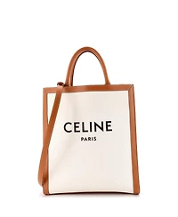 Pre-Owned Celine Small Vertical Cabas Tote Canvas with Leather