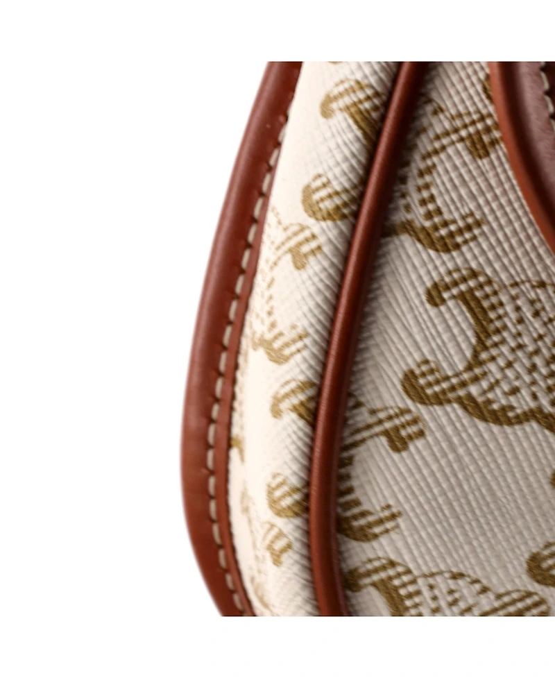 Pre-Owned Celine Mini Besace Flap Bag Triomphe Coated Canvas