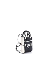 Pre-Owned Fendi Mini Sunshine Shopper Tote Patent and Canvas