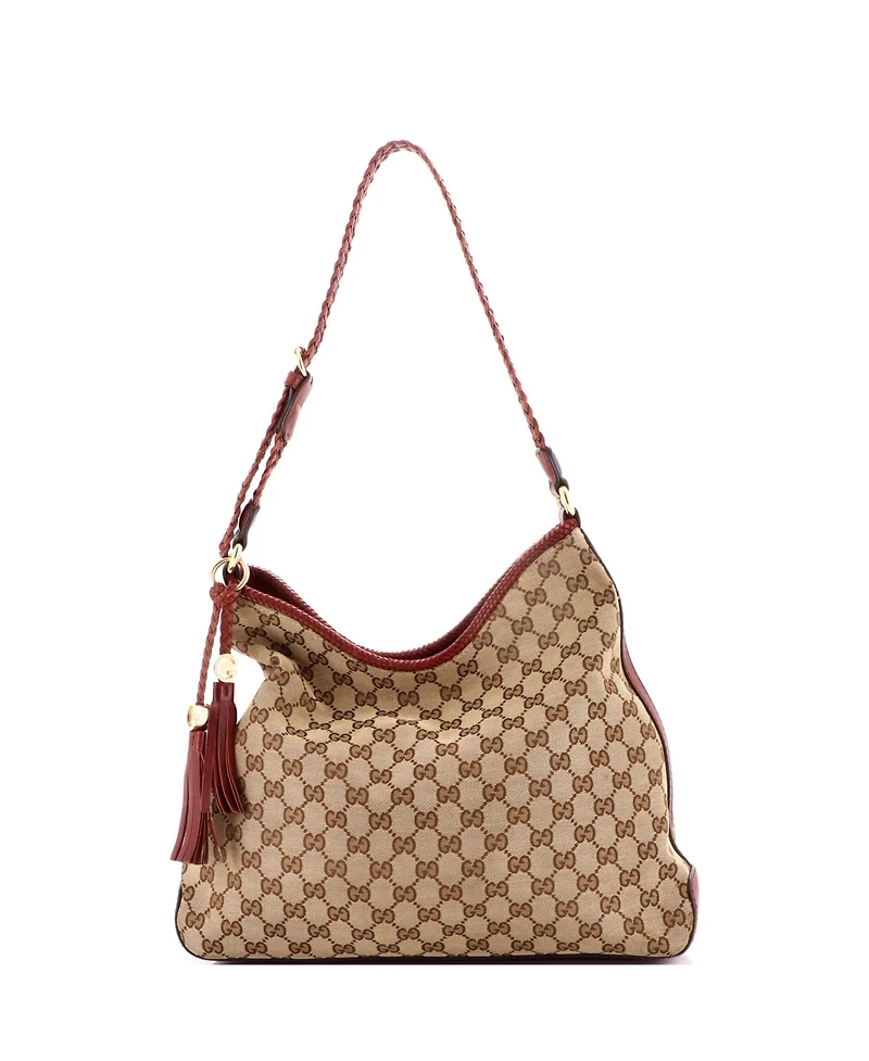 Pre-Owned Gucci Medium Marrakech Hobo Gg Canvas