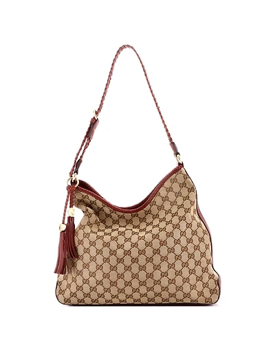 Pre-Owned Gucci Medium Marrakech Hobo Gg Canvas