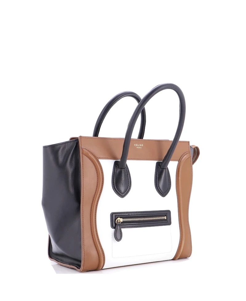 Pre-Owned Celine Mini Tricolor Luggage Bag Leather