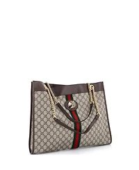 Pre-Owned Gucci Large Rajah Chain Tote Gg Coated Canvas