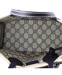 Pre-Owned Gucci Small Logo Shopper Tote Printed Canvas