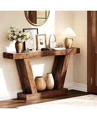 gaomon 63" Long Console Table, Wooden Sofa Narrow Entryway Table for Hallway, Behind The Couch, Accent Table for Living Room