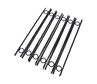 flynama 12pcs 3 Eighths x 18 Inch Steel Rebar Stakes with 1 Inch Loops Heavy Duty Angled Ends Ground Stakes for Tents Canopies Campsites