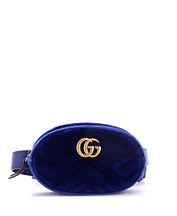 Pre-Owned Gucci Gg Marmont Belt Bag Matelasse Velvet