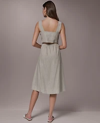 Donna Karan New York Women's Sleeveless Square Neck Dress