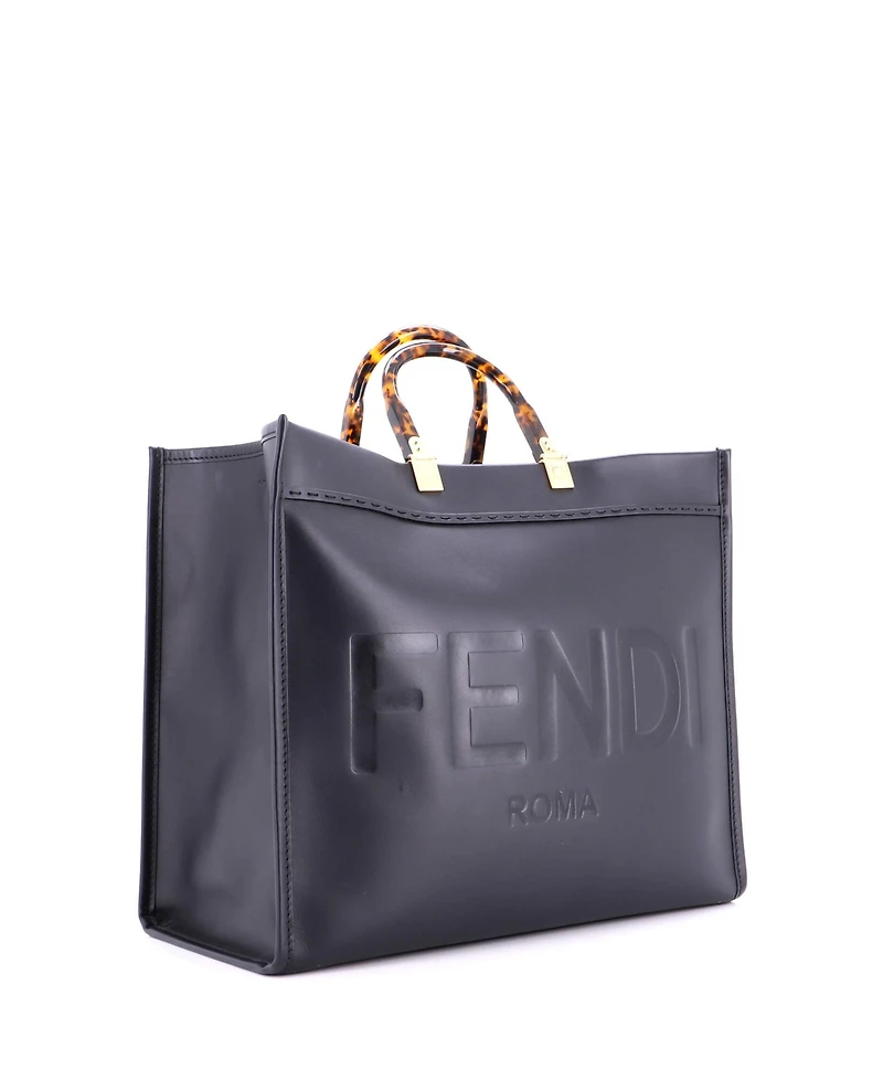 Pre-Owned Fendi Large Sunshine Shopper Tote Leather