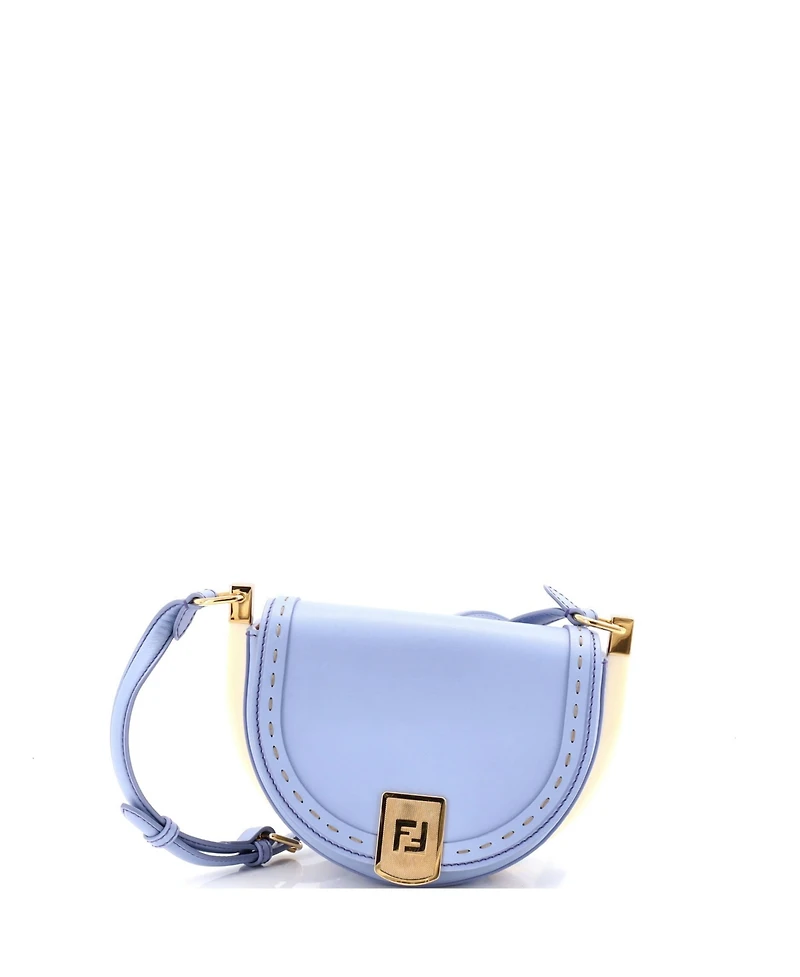 Pre-Owned Fendi Moonlight Flap Bag Leather with Plexiglass Detail