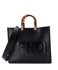 Pre-Owned Fendi Medium Sunshine Shopper Tote Leather