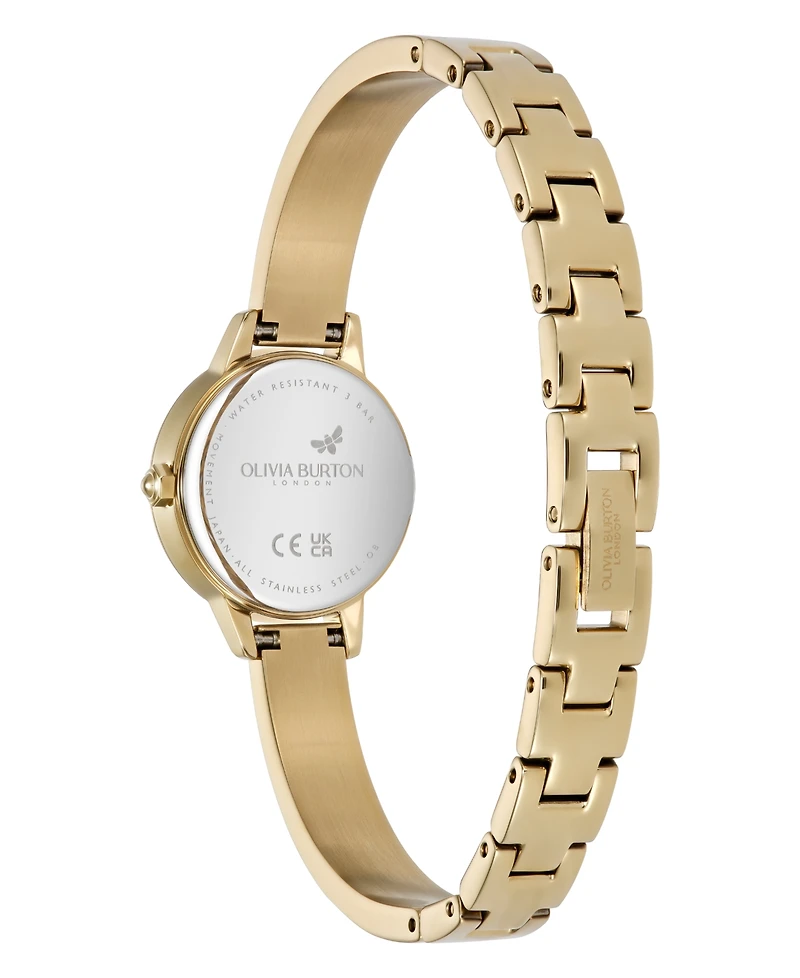 Olivia Burton Women's Mini Classic Gold Tone Stainless Steel Bangle Bracelet Watch, 23mm