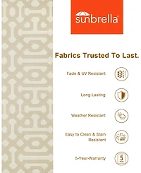 Aoodor Outdoor Patio Chair Cushions Set, Sunbrella Fabric Weather-Resistant Outdoor Cushion with Individual Pocket Springs, Set of 2