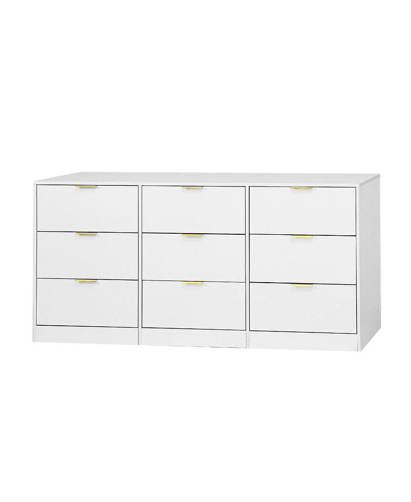 flynama 7 Drawer Dresser with Mirror Wood for Bedroom Vanity Storage Organizer