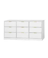 flynama 7 Drawer Dresser with Mirror Wood for Bedroom Vanity Storage Organizer