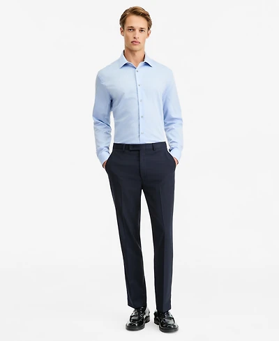 Calvin Klein Men's Slim-Fit Wool-Blend Plaid Suit Pants