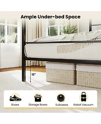 Sugift Metal Canopy Bed Frame with Durable Slat Support