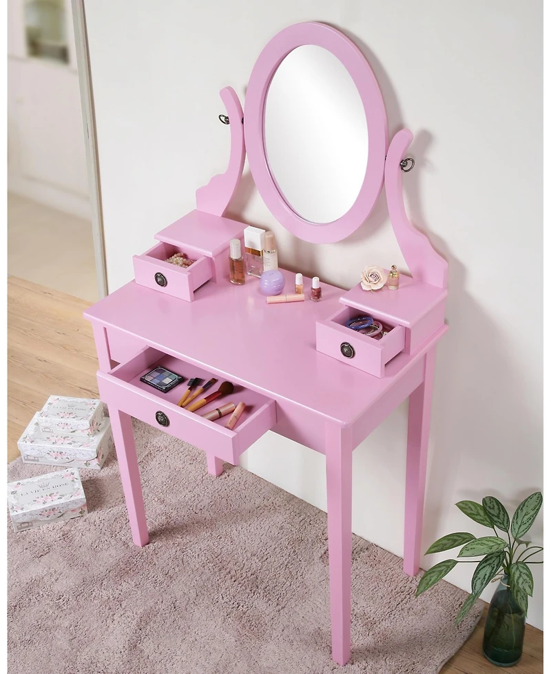 Flynama Durable Premium High Gloss Mirrored Nightstand with 2 Drawers Modern Bedroom End Table