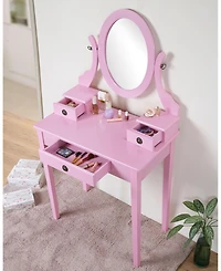 Flynama Durable Premium High Gloss Mirrored Nightstand with 2 Drawers Modern Bedroom End Table